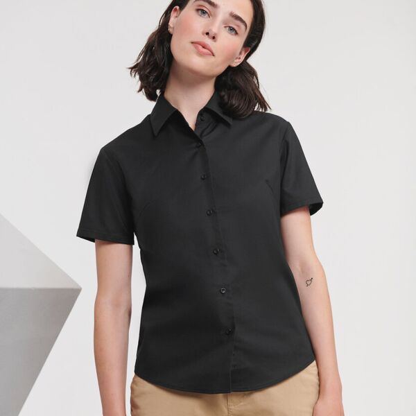 WOMENS short sleeve Oxford shirt Thumbnail